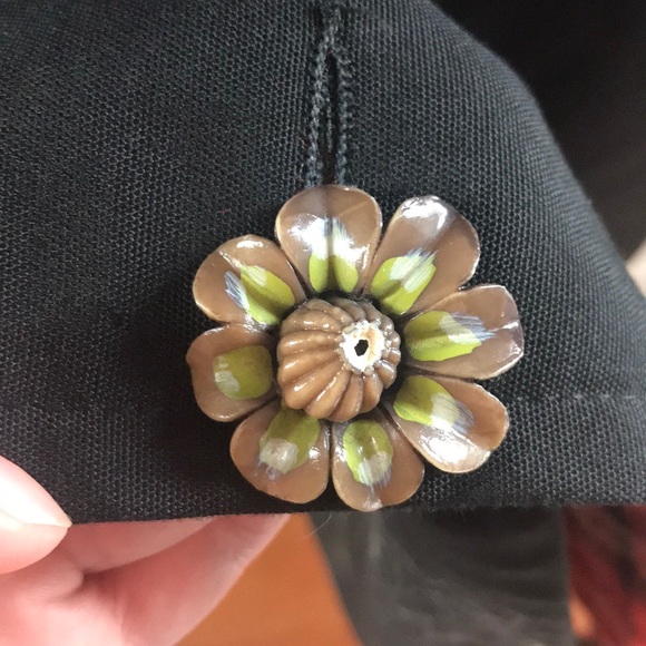 Vintage 70s Black Cape Jacket w/ Red Plaid Lining - Picture 5 of 5